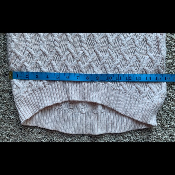 TAHARI Pure Luxe 70% Wool 30% Cashmere Sweeter Pink High Low Long Sleeves Sz M - Picture 8 of 11